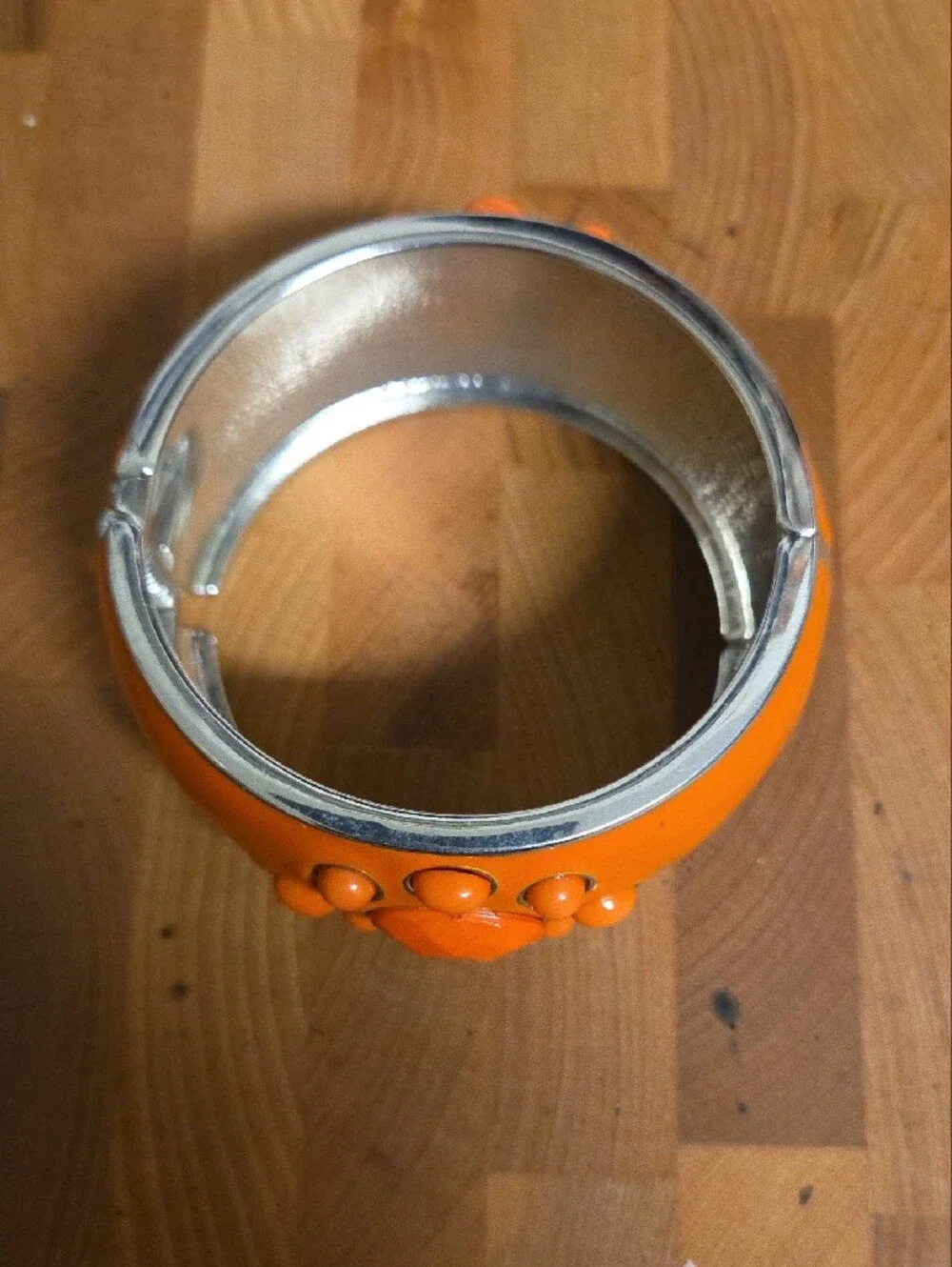 Vintage Orange Statement Resin Cuff Bracelet